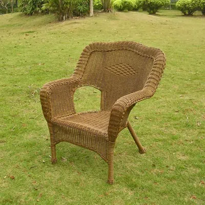 International Caravan Camelback Resin Wicker Patio Chairs (set Of 2)