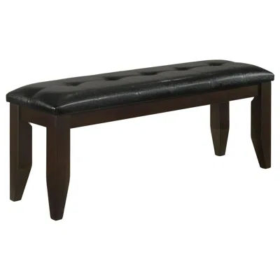 Coaster Dalila Tufted Upholstered Dining Bench Cappuccino And Black