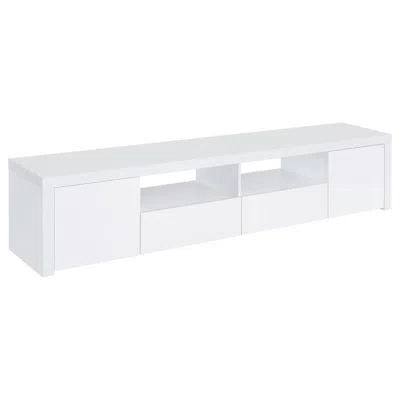 Coaster Jude 2-door 79" Tv Stand With Drawers White High Gloss