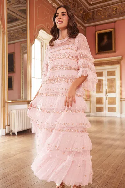 Needle & Thread Blossom Lace Gown In Pink