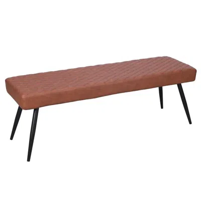 Creative Images Contemporary Upholstered Dining Bench With Black Sanded Legs