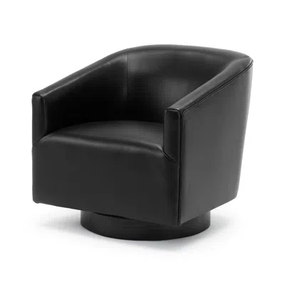 Comfort Pointe Gaven Black Wood Base Swivel Chair