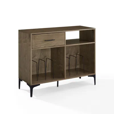 Crosley Sydney Record Storage Media Console Walnut