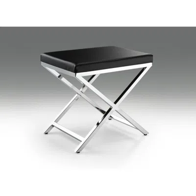 Creative Images Black Chair With Chrome Legs