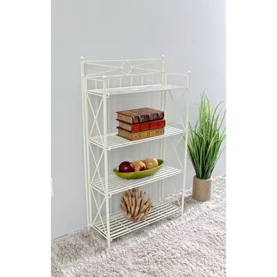 International Caravan Iron 4-tier Folding Bakers Rack
