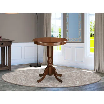 East West Furniture Eden Round Counter Height Table Finished In Mahogany