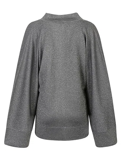 Circus Hotel Gray Viscose Short Kimono For Women Fw23