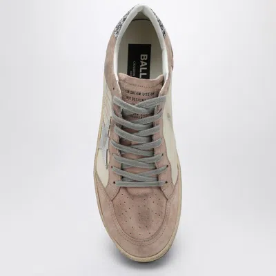 Golden Goose Ball Star Pink Trainer With Silver Glitter In Multicolor