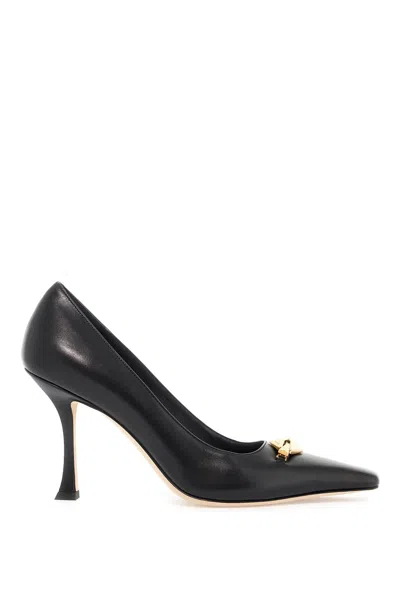 Jimmy Choo Ryker 90 Embellished Satin Pumps In Black