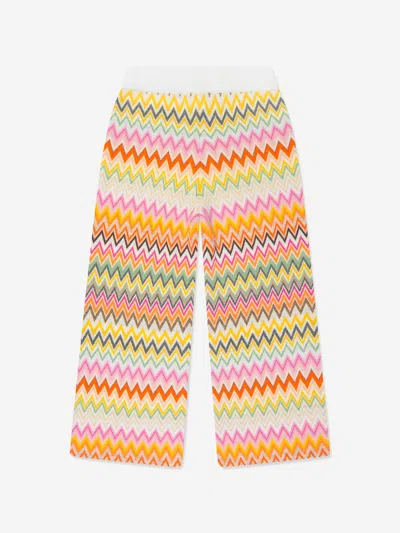 Missoni Zigzag-woven Knitted Trousers In Multicoloured