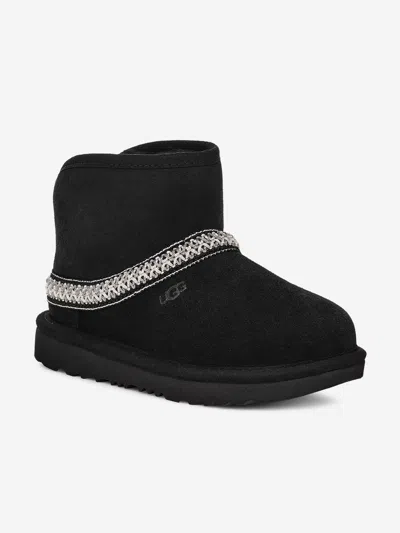 Ugg Kids Classic Mini Crescent Boots In Black