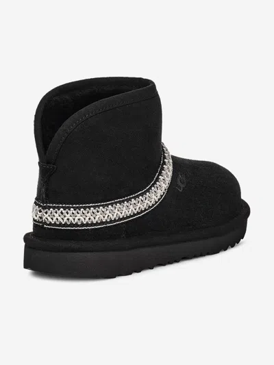 Ugg Kids Classic Mini Crescent Boots In Black