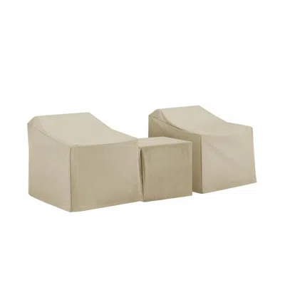 Crosley Furniture 3pc Furniture Cover Set Tan - Two Armchairs & End Table