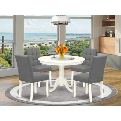 East West Furniture 5 Piece Kitchen Table Set Contain A Wooden Table