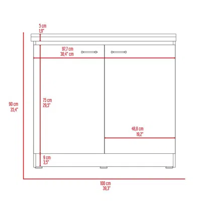 Depot E-shop Dustin Free Standing Sink Cabinet White