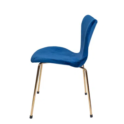 Csp Commercial Seating Products Velour Side Chair -blue