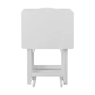 Casual Home 5pcs Tray Table Set - White
