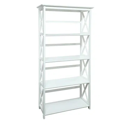Casual Home Montego 5-shelf Bookcase-white