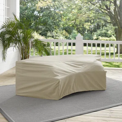 Crosley Furniture Outdoor Catalina Round Sectional Furniture Cover Tan