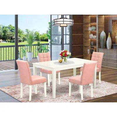 East West Furniture 5 Piece Dining Table Set Consists A Kitchen Table