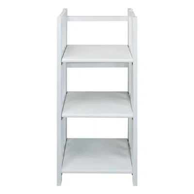 Casual Home 3-shelf Folding Bookcase 14" Wide-white