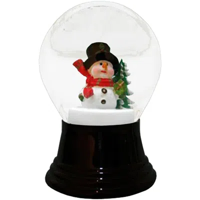 Perz Y Snowglobe, Medium Snowman W/scarf - 5"h X 3"w X 3"d