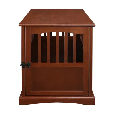 Casual Home Pet Crate End Table - Walnut