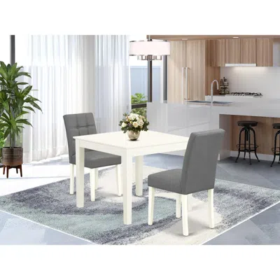 East West Furniture 3 Piece Dinner Table Set Consists A Dining Kitchen Table
