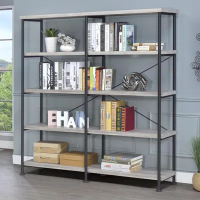 Coaster Co. Of America Analiese 4-shelf Open Bookcase Grey Driftwood