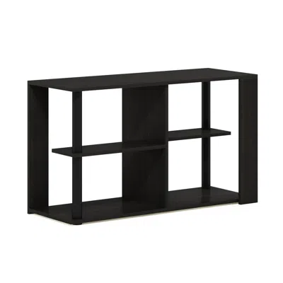 Furinno Romain Narrow Coffee Table With Shelves, Espresso/black