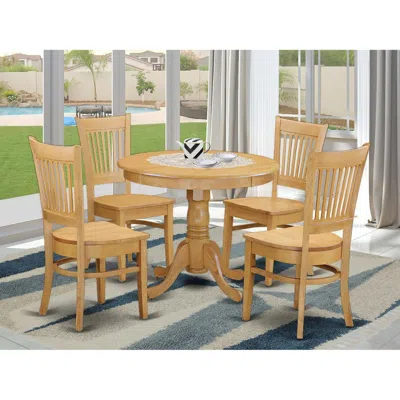 East West Furniture 5 Pc Table Set - Kitchen Table And 4 Dining Room Chair