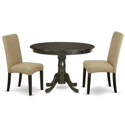 East West Furniture Dining Room Set Cappuccino, Hldr3-cap-03