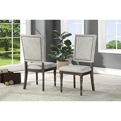 Steve Silver Linnett Upholstered Back Chair - Set Of 2