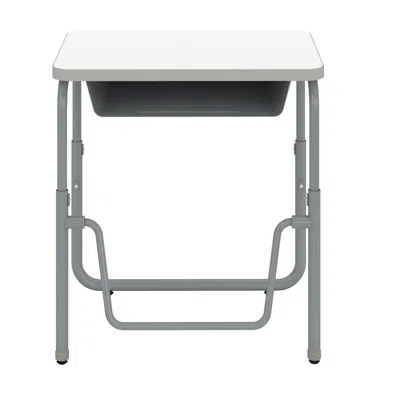 Safco Alphabetter 2.0 Height - Adjustable Student Desk With Book Box And Pendulum Bar 22"-30" - Dryerase