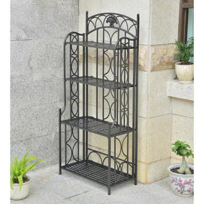 International Caravan Segovia Iron 4-tier Bakers Rack