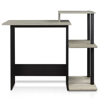 Furinno Efficient Home Laptop Notebook Computer Desk, Oak Grey/black