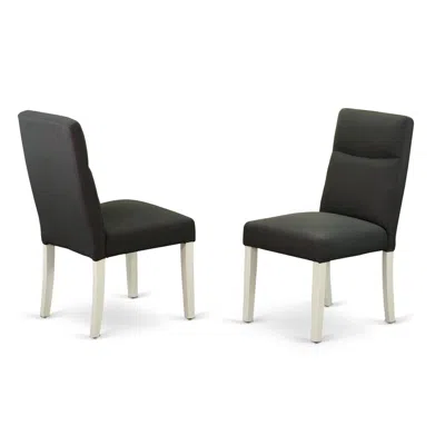 East West Furniture Dining Chair Linen White, Bep2b20