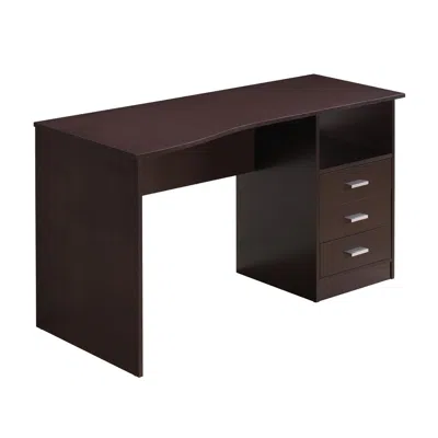 Techni Mobili Classic Computer Desk With Multiple Drawers. Color: Wenge