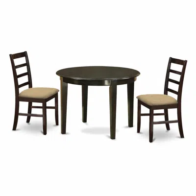 East West Furniture Bopf3-cap-c 3 Pc Small Kitchen Table Set-small Kitchen Table And 2 Dinette Chairs