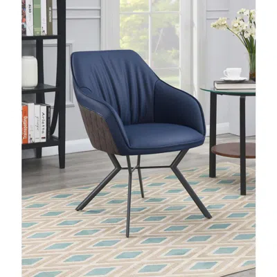 Coaster Co. Of America Mayer Upholstered Tufted Side Chairs (set Of 2) Blue And Brown