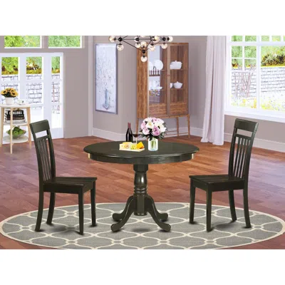 East West Furniture 3 Pc Kitchen Table Set-small Table And 2 Kitchen Chairs.