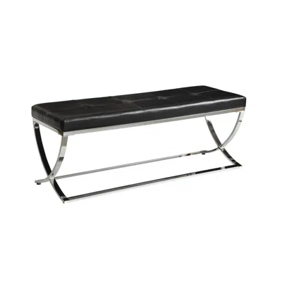 Coaster Co. Of America Walton Rectangle Upholstered Tufted Bench Black