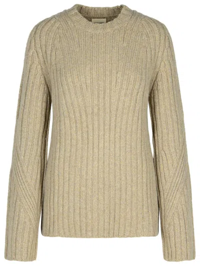Khaite 'calvin' Beige Cashmere Sweater In Beige