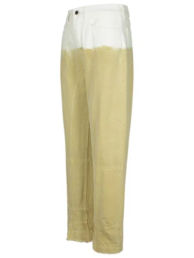 Jil Sander Denim Trousers Featuring Tie-dye Pattern In 浅褐色的
