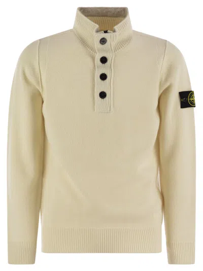 Stone Island Pullover Mit Kompass-patch In Natural