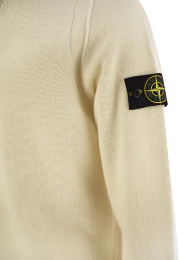 Stone Island Pullover Mit Kompass-patch In Natural