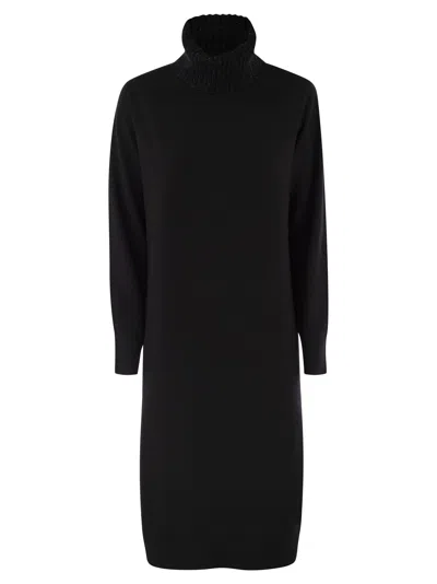 Fabiana Filippi Women's High Neck Dress With Sequins In Black