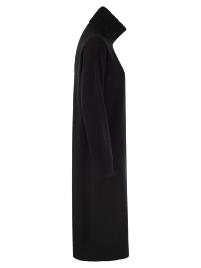 Fabiana Filippi Women's High Neck Dress With Sequins In Black