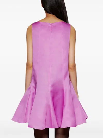 Shop Khaite Mags Silk Mini Dress In Pink