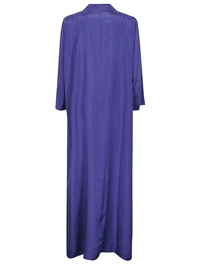 P.a.r.o.s.h Parosh Habotay Silk Dress In Blue